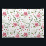 Rose Floral Hearts Bridal Shower Placemat<br><div class="desc">Rose Floral Hearts Bridal Shower</div>