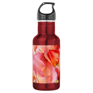 Rose Floral Pink Roses Flowers 532 Ml Water Bottle