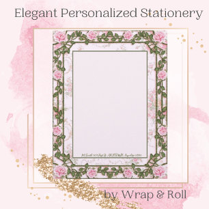 Rose Florals Personalised Letterhead