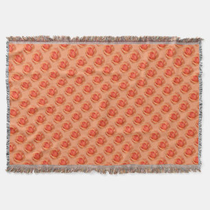 Rose Flower Blanket Orange Rose Throw Blankets