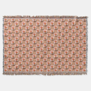Rose Flower Blanket Peach Rose Throw Blankets Gift