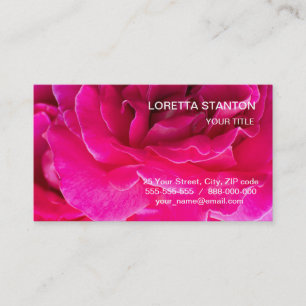 Rose flower business card