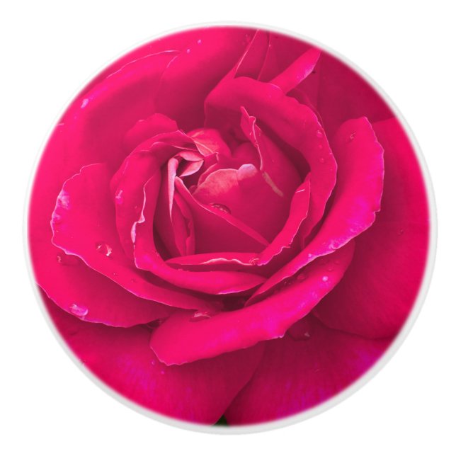 Rose flower ceramic knob (Front)