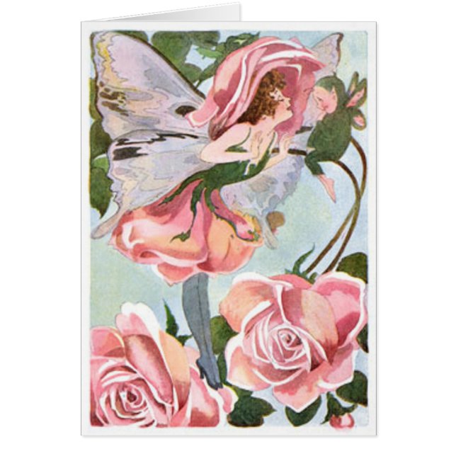 Rose Flower Fairy - Card (Front)