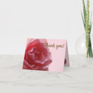 Rose flower, Feminine, Photo Thank you card
