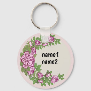 Rose flower garland  key ring