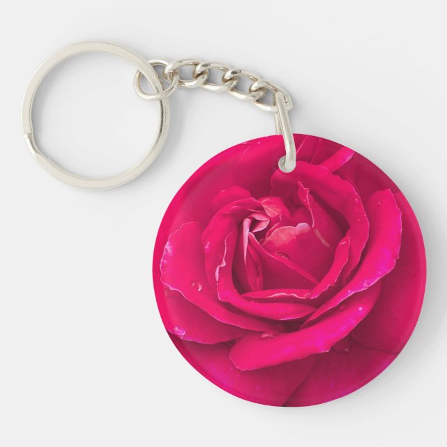 Rose flower key ring (Front)