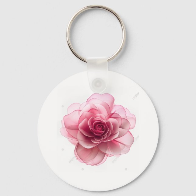 Rose Flower Keychain – Floral Elegance | Accessory (Front)