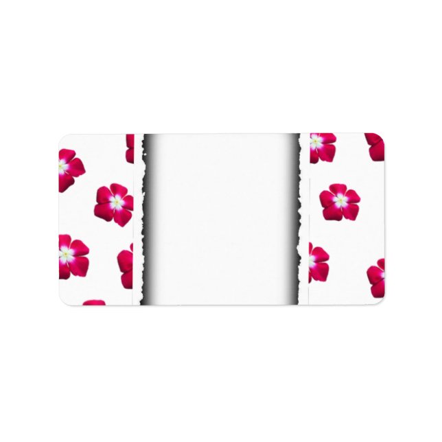 Rose flower  label (Front)