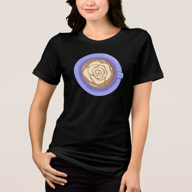 Rose Flower Latte  Tri-Blend Shirt (Front)