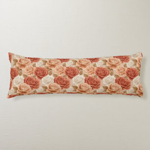 Rose Flower Modern Farmhouse Garden Inspired Sofa Body Cushion