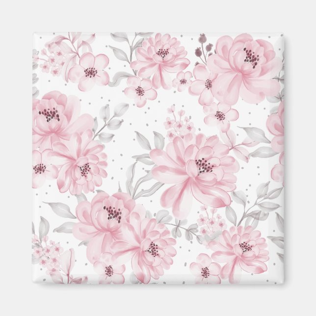 Rose flower pattern magnet (Front)