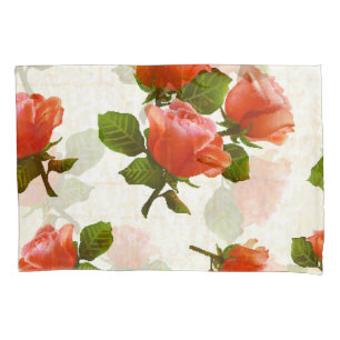 Rose flower pattern, vintage background. pillowcase