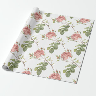 Rose Flower Pattern Wrapping Paper