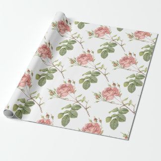Rose Flower Pattern Wrapping Paper