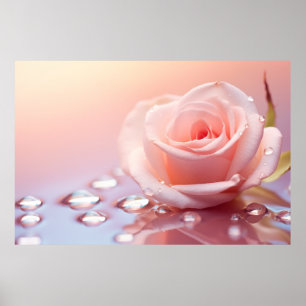 Rose Flower Petal Nature Serene Tranquil Poster