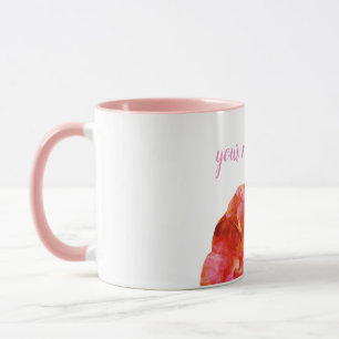 Rose Flower Photo, Add your name Combo Mug
