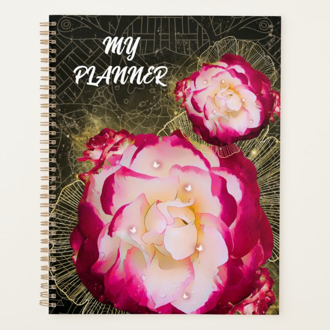 Rose, flower, pink 1 planner (Front)