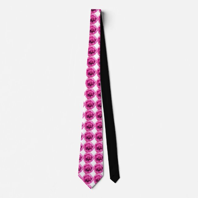 Rose Flower Pink Tie (Front)