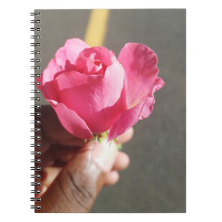 Rose Flower Spiral Photo Notebook