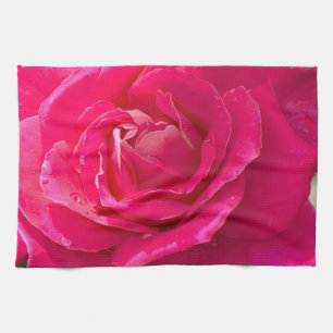 Rose flower tea towel
