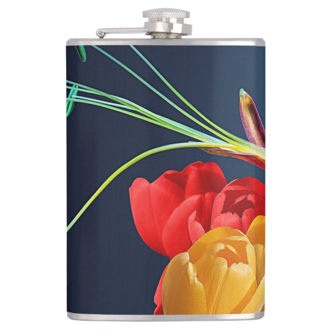 Rose Flowers-17250 Hip Flask (Front)