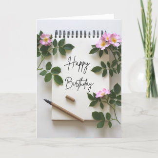 Rose flowers Birthday Card