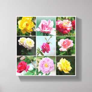 Rose flowers canvas print