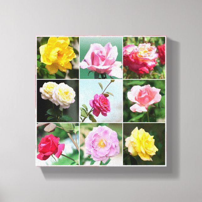 Rose flowers canvas print (Front)