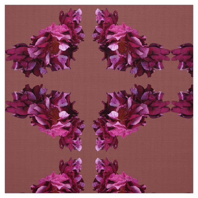 Rose Flowers Custom Polyester Weave  Fabric (Swatch)