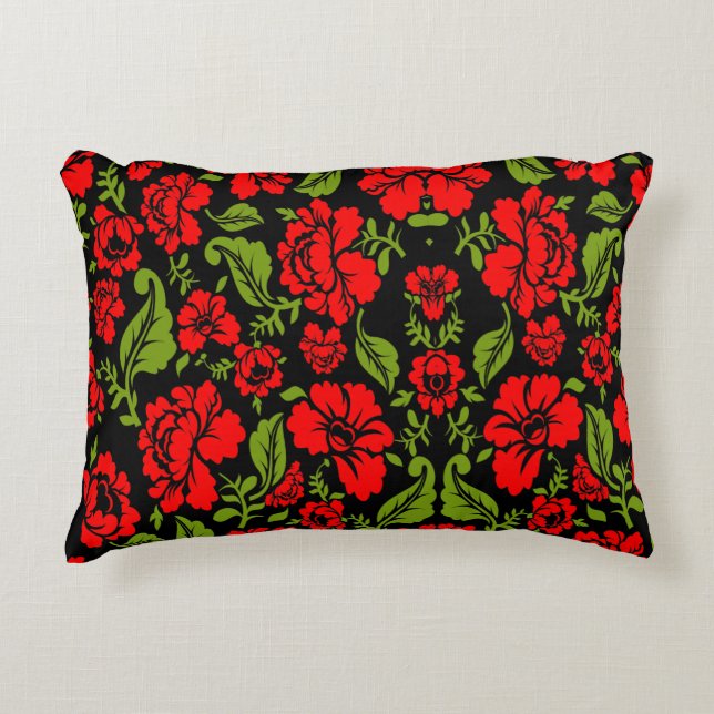 Rose Flowers Decorative Cushion (Front)