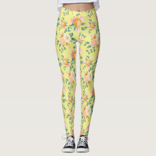Rose Flowers Floral Pattern-23220 Leggings