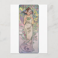 Rose (Four Flowers), Alphonse Mucha