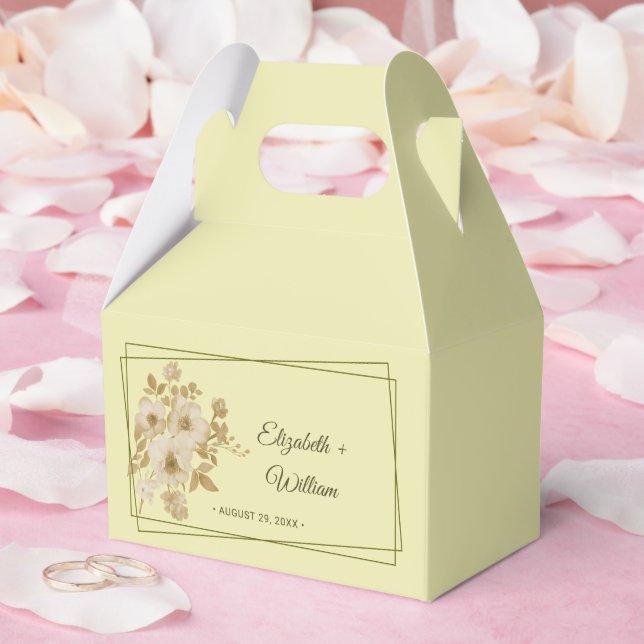 Rose Frame –  Celestial Yellow Wedding Favour Box (Wedding)