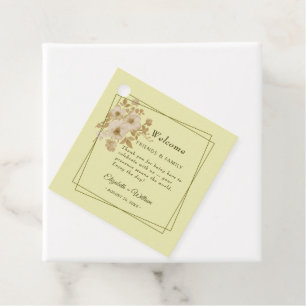 Rose Frame – Celestial Yellow Wedding Favour Tags