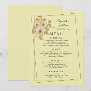 Rose Frame – Celestial Yellow Wedding Menu