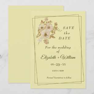 Rose Frame – Celestial Yellow Wedding Save The Date