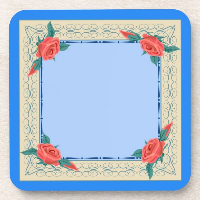 Rose frame coaster (Front)