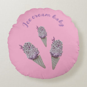 Rose funnel round cushion