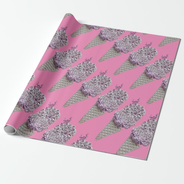 Rose funnel  wrapping paper (Unrolled)