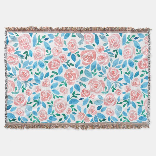 Rose garden 2 throw blanket (Front)