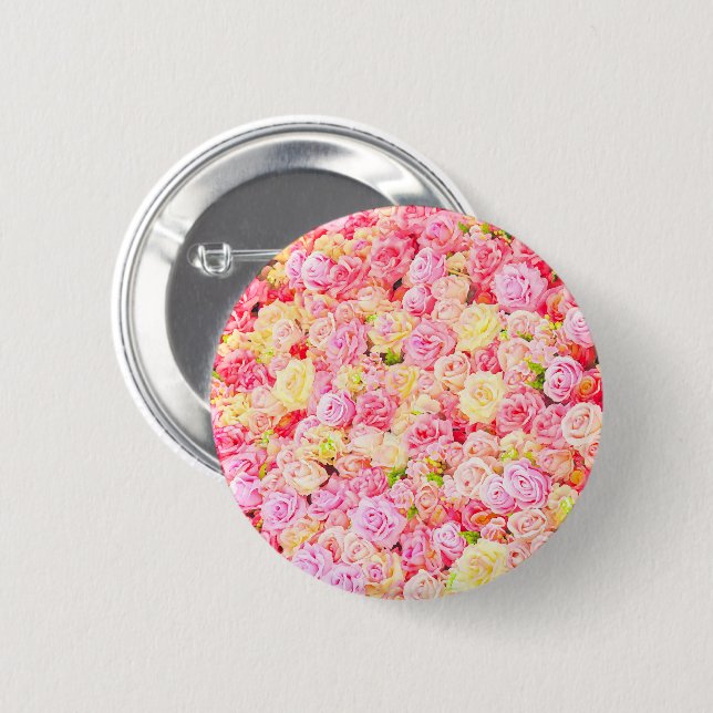 Rose garden 6 cm round badge (Front & Back)