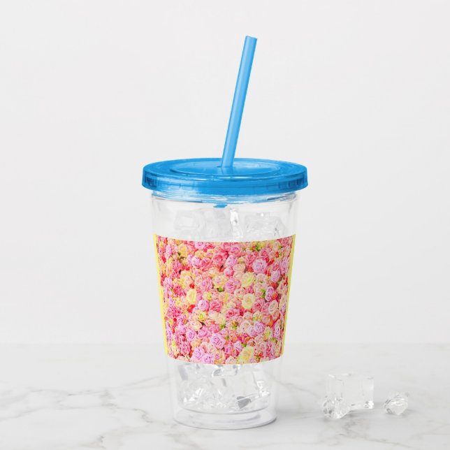 Rose garden acrylic tumbler (Back Ice)