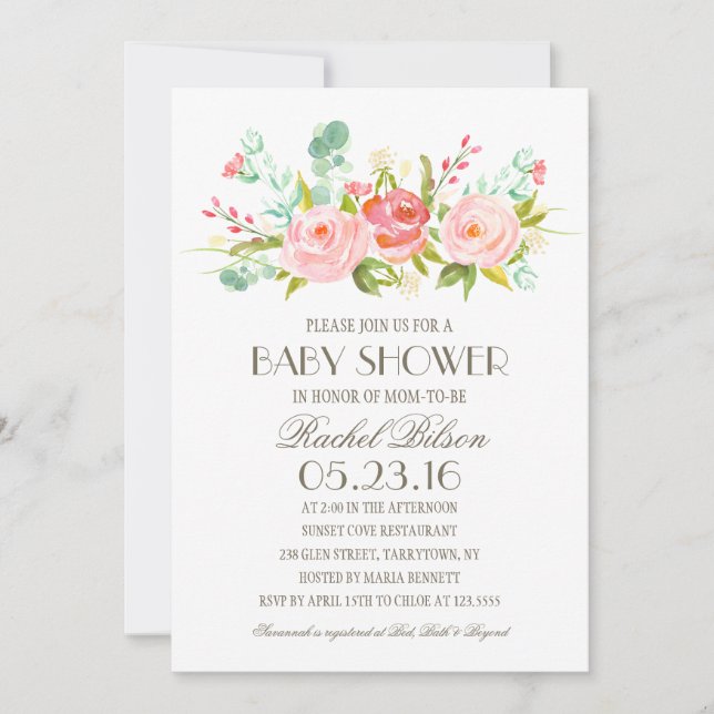 Rose Garden | Baby Shower Invitation (Front)