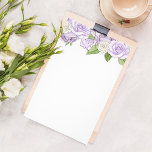 Rosé Garden | Blank Bridal Shower Game Sheet<br><div class="desc">Designed to match our Rosé Garden bridal shower collection in Lilac,  this blank bridal shower game sheet can be printed at home with your favourite game or activity. Design features a top border of lavender,  lilac and ivory watercolor roses with fresh green leaves.</div>
