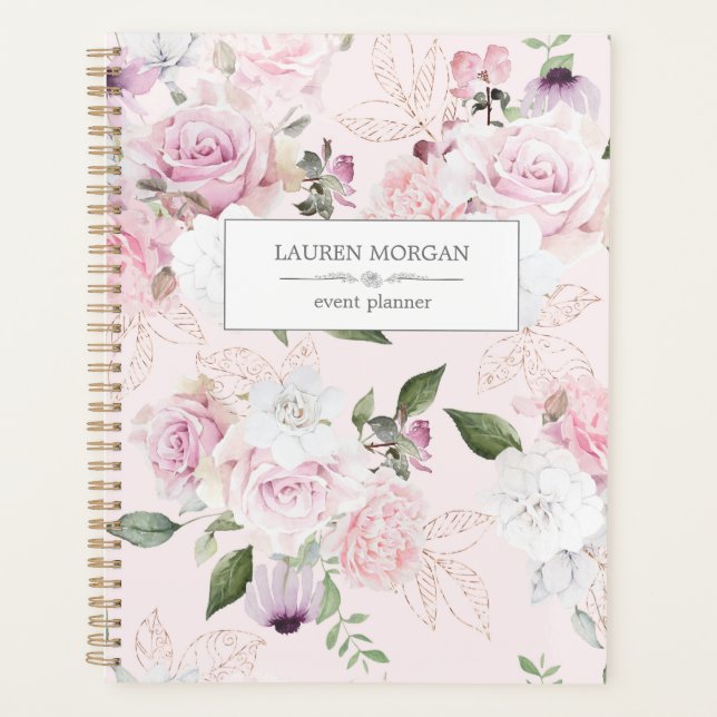 Rose Garden Blush | Personalised Planner (Front)