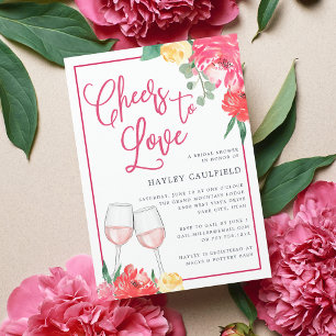 Rosé Garden   Bridal Shower Invitation