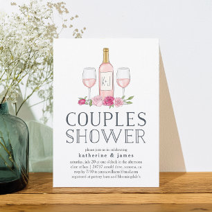 Rosé Garden   Couples Shower Invitation
