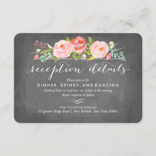 Rose Garden Double-Sided Accommodation Reception Enclosure Card