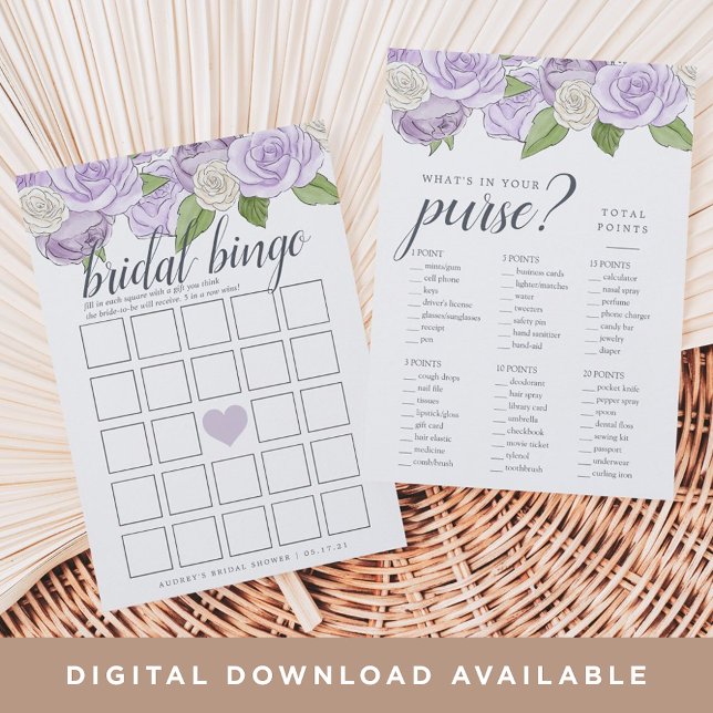 Rosé Garden Double-Sided Bridal Shower Game (Creator Uploaded)